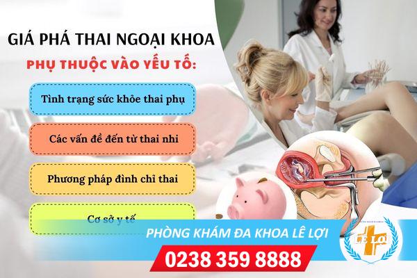 Giá phá thai ngoại khoa khoảng bao nhiêu tiền?