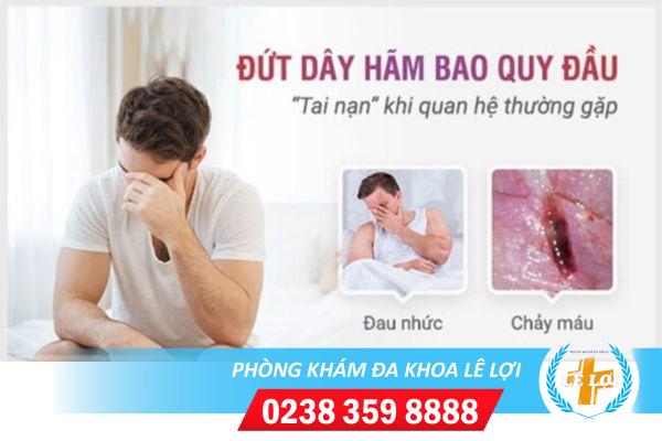 Đứt dây hãm bao quy đầu có sao không?